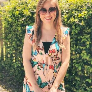 Butterfly Print Dress